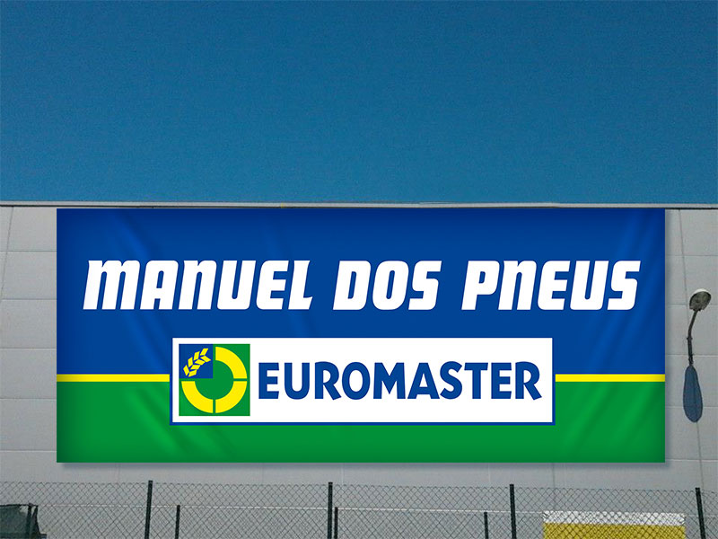Manuel dos pneus Euromaster Lonas publicitárias