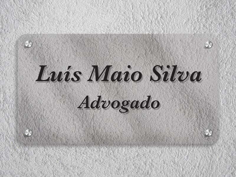 Luís Silva Advogado placa acrílico