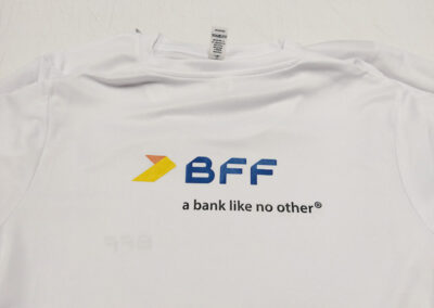 Estampagem de T-shirts desportivas BFF bank