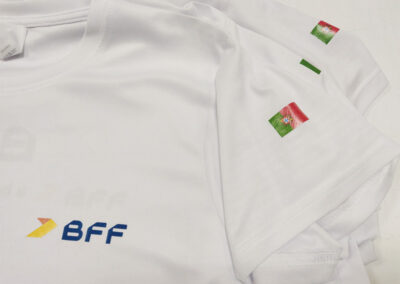 Estampagem de T-shirts desportivas BFF bank