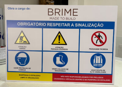 Brime | Placa de sinalização PVC